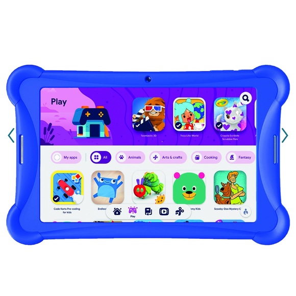 Google Kids Space 10” 64 GB Kids' Shatterproof Tablet w/ Bumper Case Kickstand - Picture 5 of 9